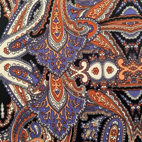 Women’s Peck & Peck L Purple Paisley 2 piece tank top w/ kimono style cover - Picture 7 of 12